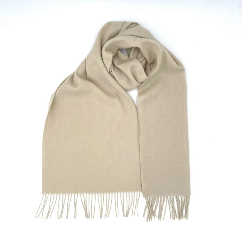 Cream soft wool scarf