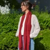 rectangle woollen scarf burgundy