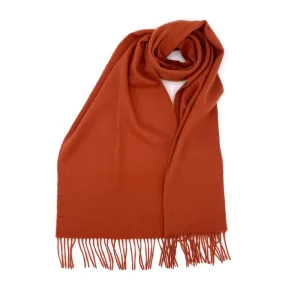 woollen scarf burnt orange