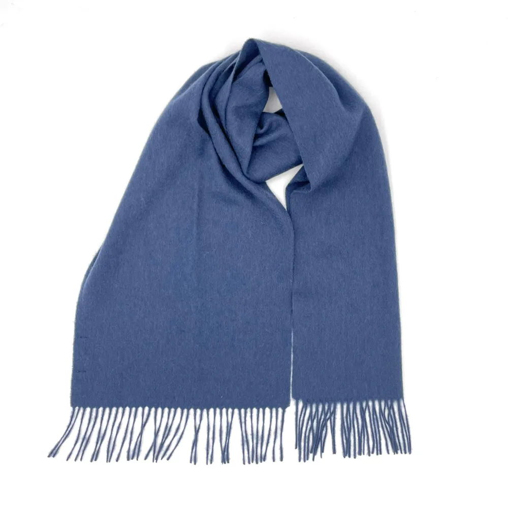 soft wool scarf navy