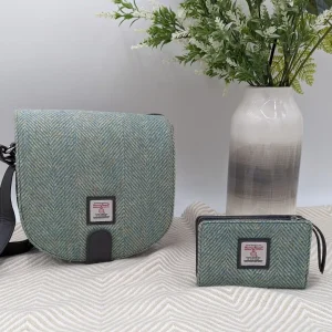 Tweed Gift Set - small crossbody bag and medium zip purse