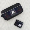 Men's Wash Bag Gift Set with Trifold Wallet in Blue Check Harris Tweed