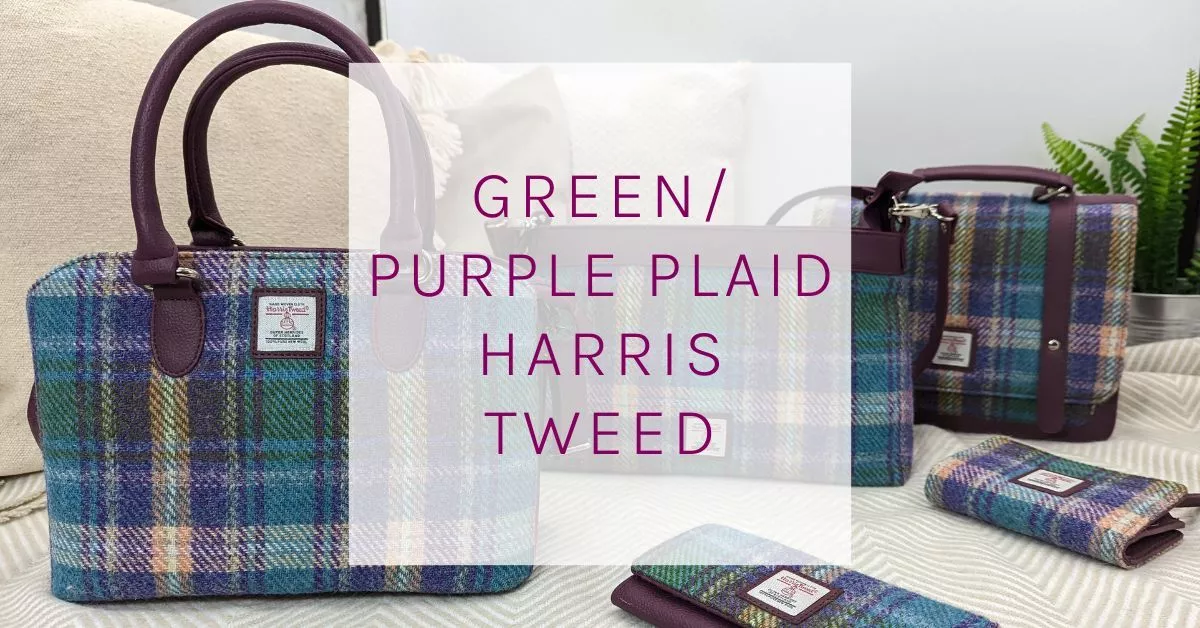 New Harris Tweed colour for 2023 - Green/Purple Plaid