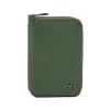 Olive Green Italian Leather Zip Wallet - RFID backed