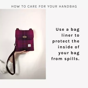 How to care for your handbag - use a bag liner to protect the inside of your bag from spills.