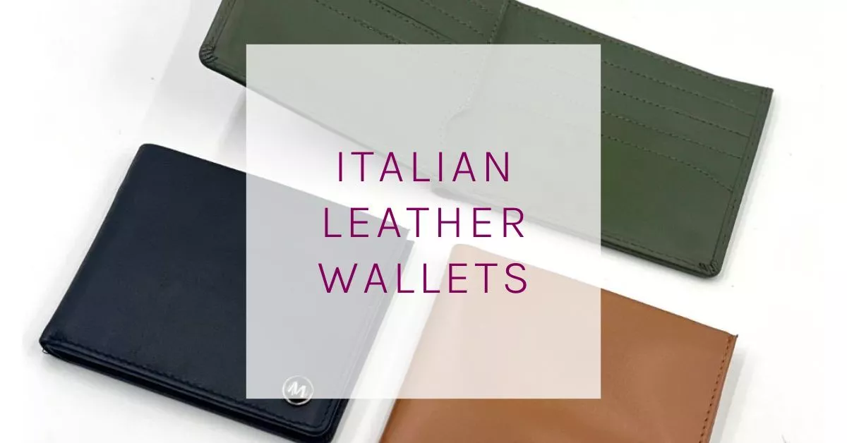 Italian Leather Wallets for men in Black, Tan and Green