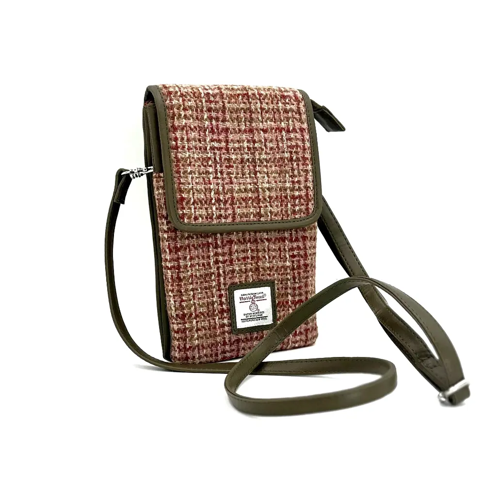 Harris Tweed Mini cross Body Bag Maple